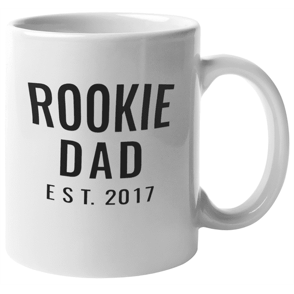 Rookie Dad. Est. 2017. Dad Coffee & Tea Gift Mug (11oz)