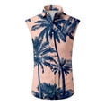 thumbnail image 5 of LTTVQM Hawaiian Shirts for Men Summer Beach Sleeveless Button Down Shirt Casual Tropical Print T-Shirts Basic Outfit Pink M, 5 of 5