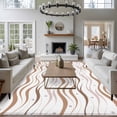 thumbnail image 4 of Brown Stripes Area Rug 6x9 Washable Rug Non Slip Minimalism Ombre Waves Abstract Textures Large Area Rug Soft Stainresistant Indoor Floor Carpet for Living Room Bedroom Home Office Dining Room, 4 of 8
