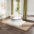 thumbnail image 7 of GODCHAR 30 inch Round Wall Mirror, Brushed Aluminum Frame Shatterproof Vanity Mirror, 7 of 7
