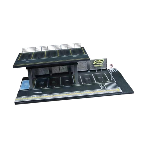 Caja de almacenamiento multiusos para exhibición de modelos de autos a escala 1/64, colección de paisajes en miniatura Altura 10 cm