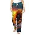 thumbnail image 2 of Lsque Sunset Coast Sunflower Print Women's Pajama Pants, Lounge Pant - Comfortable Home Wear,Elastic Waistband, Stylish Design-X-Large, 2 of 9