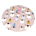 thumbnail image 5 of Cauagu 30" Christmas Tree Skirt Cute Hand Drawn Bear Pattern Christmas Tree Decorations Tree Mat for Xmas Decorations Occasion Holiday Home Decor -30", 5 of 7