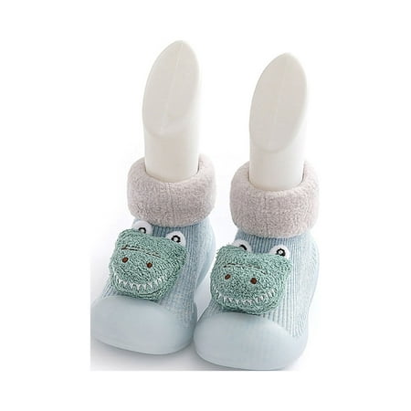 

Zodanni Toddler Walking Shoe First Walker Socks Slipeprs Prewalker Floor Sock Shoes Bedroom House Lightweight Soft Sole Light Blue 4.5C