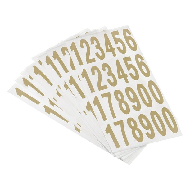 Mailbox Numbers Sticker Label Number Self Adhesive PVC Vinyl Label Gold