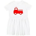 thumbnail image 3 of Inktastic Cute Red Firetruck Girls Toddler Dress, 3 of 5