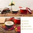 thumbnail image 6 of SKYSONIC 2 pcs Colorful Autumn Background Pot Holders Trivets, Heat Resistant Trivets,Fall Butterflies Cotton Thread Weave Mats for Hot Pads Pans Pot Bowl Teapot, 6 of 7