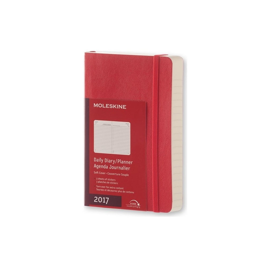 Moleskine Softcover 12 Month Red Pocket Daily Planner