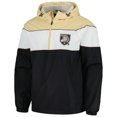 thumbnail image 2 of Men's G-III Sports by Carl Banks Black Army Black Knights Center Line Half-Zip Raglan Hoodie Jacket, 2 of 3
