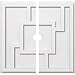 thumbnail image 3 of Ekena Millwork CMP22KX2-02000 22 in. OD x 2 in. ID Square Knox Architectural Grade PVC Contemporary Ceiling Medallion - 2 Piece, 3 of 4