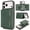 Green, variant on Dteck Magnetic Wallet Case for iPhone 17 Pro Max, 2 in 1 Detachable for Mag Safe Compatible PU Leather Phone Case with Card Holder and Stand, Shockproof Protective Cover for Men and Women, Blue