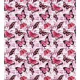 thumbnail image 2 of Ambesonne Nostalgic Duvet Cover Set, Paintbrush Butterfly, 2-Calking, Black Lilac Pink, 2 of 6