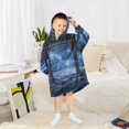 thumbnail image 6 of FORMRS Wearable Blanket Hoodie with Sleeves for Kids Cozy Flannel Sweatshirt, Window Space, 6 of 7