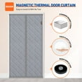 thumbnail image 2 of MAGZO Magnetic Winter Thermal Insulated Door Curtain Fits Door Size 37" x 80", Oxford Cloth Strong Magnets Winter Entrance Insulation, Thicken Cotton Entrance Cover for Doorways, Gray, 2 of 5