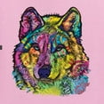 thumbnail image 2 of Colorful Majestic Neon Atric Wolf | Dean Russo Art Animal Lover Womens T-Shirt, Light Pink, M, 2 of 5