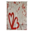 thumbnail image 1 of Cortina japonesa Noren ABPHQTO Corazones del día de San Valentín en madera blanca 85x120 cm, 1 of 1