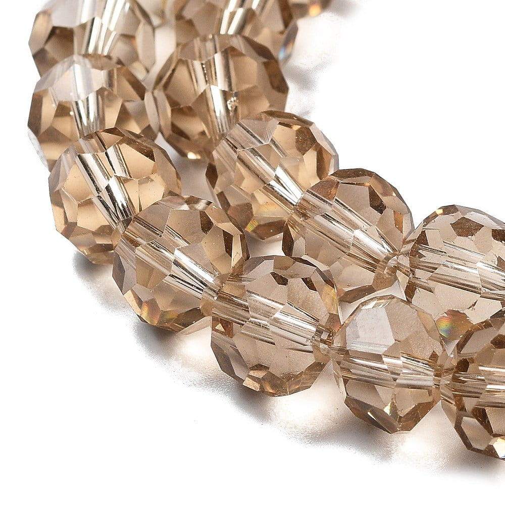 10strands Transparent Glass Bead Strands Imitate Austrian Faceted(32 Facets) Round Moccasin 10mm Hole: 1mm about 65~68pcs/strand 58~62cm