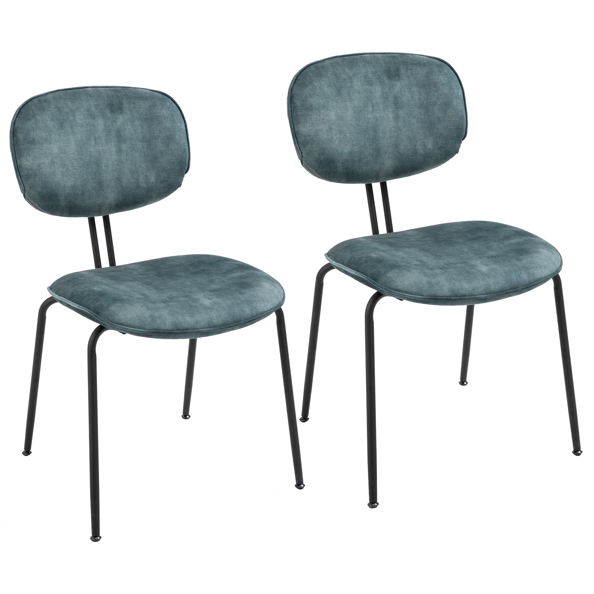 MidCentury Dining Chairs Upholstered Fabric Accent Chairs with
