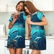 thumbnail image 4 of Easygdp Hawaiian Ship Dolphin Camisón de manga corta para mujer, informal, estampado, 4 of 6