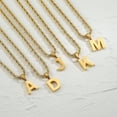 thumbnail image 6 of Apsvo Gold Initial Letter A-Z Pendant Necklace for Men Layered Figaro Twist Rope Stainless Steel Personalized Chain Necklace Jewelry Christmas Valentine's Day Birthday Gift for Men, 6 of 6