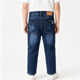 thumbnail image 5 of Frnrwgo Boy's Denim Jeans 2-10 Years Slight Stretch Elastic Waist Breathable Lightweight Casual Outdoor Pants, 5 of 5