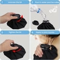 thumbnail image 5 of Paquete de hielo de 3 piezas [6, 9, 11 pulgadas] paquete de hielo frío y caliente reutilizable para aliviar el dolor de lesiones deportivas como cabeza, espalda, cuello, hombros, etc., 5 of 5