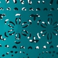 thumbnail image 4 of Indoor Outdoor 1-Piece Side Table 12 Inch Iron Round End Table With Floral Cutout Design Teal For Patio Balcony Living Room, 4 of 6