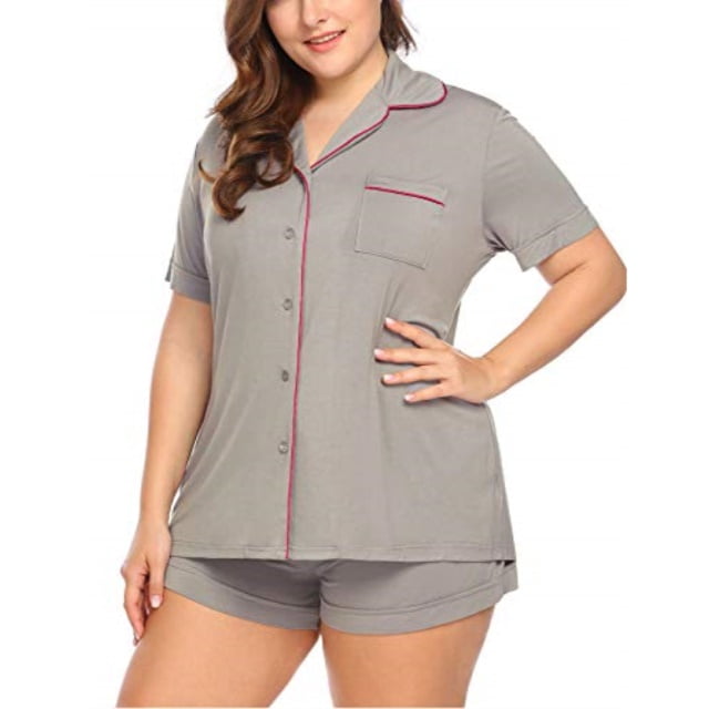 in'voland women's shorts pajama set plus size sleepwear set short
