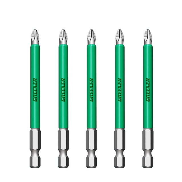 GREENER Screwdriver Drill Bit Set Anti-slip DIY Screw Driver Portable High Precision Household Tools Extractor Accessories 90mm 5PCS