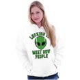 thumbnail image 4 of Funny Nerdy Aliens UFOs Believers Unisex Plus Fleece Graphic Hoodie Brisco Brands 3X, 4 of 5
