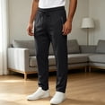 thumbnail image 2 of Baggy Sweatpants Men Big and Tall Straight Leg Comfy Gym Activewear with Pockets Cargo Athletic Work Track Pants, M, 2 of 7