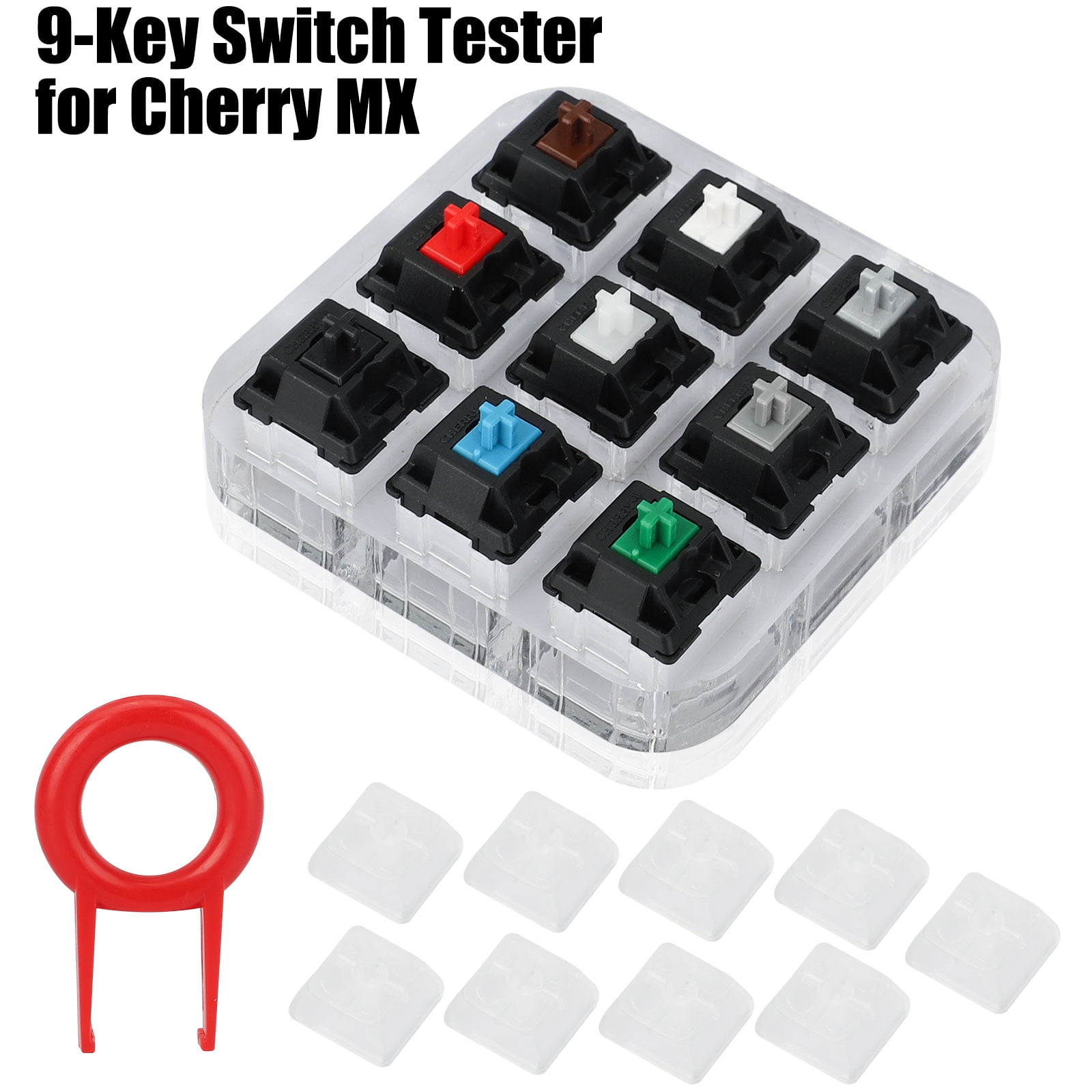 Popular Clear Keyboard Tester 9 Mechanical Sampler Tool Fit for Cherry MX Switch 