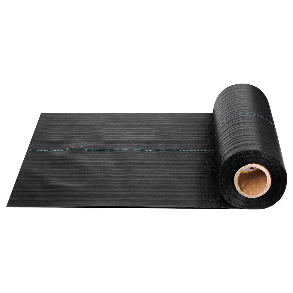 Weed Barrier Fabric Heavy Duty 1.4x50FT 3.2oz, Woven Landscape Fabric Weed Blocker, Ground Cover Geotextile Webbing for Garden Lawn Yard Patio Weed Control, Durable Gardening Mat Black