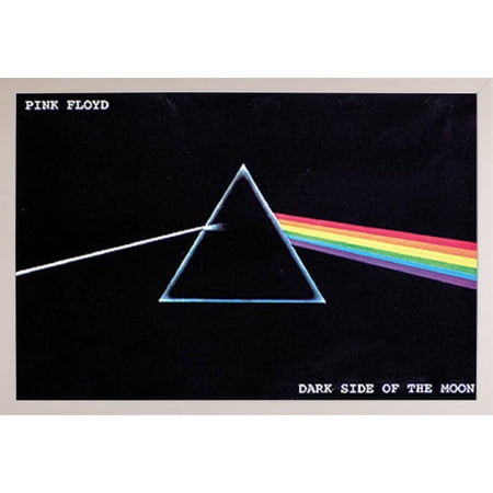 UPC: 0650470897244 | Pink Floyd Dark Side Poster in a White Plastic Frame (24×36)