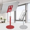 thumbnail image 4 of Mobile Phone Holder Stand, Height Adjustable with Base, Aluminum Alloy, 5 Colors, NonSlip Silicone Pad, 90 Adjustable, Charging Port, Universal for Phones and Tablets, 4 of 8