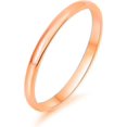 thumbnail image 3 of Anillos de acero inoxidable de 2mm, 4mm y 6mm para mujeres y hombres, cúpula lisa de alto pulido, alianza de boda plateada/dorada/oro rosa, ajuste cómodo, 3 of 5