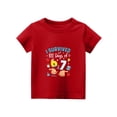 thumbnail image 5 of YOUYEDIAN 7 Year Old Girl Birthday T Shirts - Kids Toddler I was 6 Now I'm 7 67 Funny Cute Short Sleeve Crew Neck Tops (Red, 3-4 Years), 5 of 5