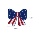 thumbnail image 7 of Fuebueo Independence Day Patriotic Bow Pillow, Red White and Blue Stars and Stripes Decorative Throw Cushion, 14.5 x 13 Inch, 7 of 7
