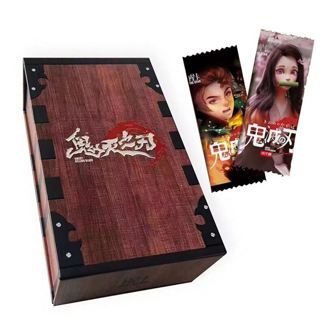 Demon Slayer Cards Kimetsu No Yaiba Booster Box figuras de Anime Hobby colección Tcg tarjeta de juego para niños juguete de regalo Fivean unisex