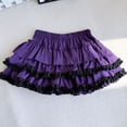 thumbnail image 2 of Puliio Women's Ruffle Tiered Skirt Elastic Waist Layered Mini Skirts Casual Daily Bottoms, 2 of 3