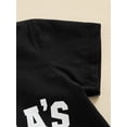 thumbnail image 6 of vera natura Baby Boys Shorts Set, Short Sleeve Letters Print T-shirt with Plaid Shorts Summer Outfit, 6 of 9