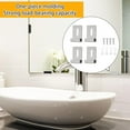 thumbnail image 2 of Tnobhg Metal Mirror Clips Wide Channel Mirror Hanger Clip Kit Rustproof Strong Load-bearing Wall Mounting Large Heavy Retainer Clips, 2 of 7