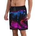 thumbnail image 2 of Goofa Futuristic Purple Panther A、 Printed Mens Swim Trunks Summer Quick Dry Short Beach Swimwear Bathing Suits-Large, 2 of 6