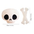thumbnail image 3 of QLUEWX Halloween Bone Plush Pillow, 13.8 Inch Soft Fluffy Skeleton Stuffed Cushion, Spooky Gothic Decor for Sofa Bed Home Halloween Party Gift for Kids Adults, 3 of 6