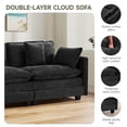thumbnail image 6 of Domicare Modern 3 Seater Sectional Sofa, Sofas for Living Room, Living Room Furniture，Dark Grey, 6 of 8