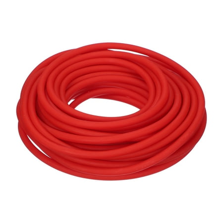 Uxcell Natural Latex Rubber Band 32.8 ft Slingshots Replacement Bands 0.24 x0.12 (ODxID) Heavy Pull Tube Elastic Rubber Bands for Hunting Shooting Games (Red)