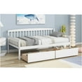 thumbnail image 6 of JERFIT White Twin Daybed with Storage Drawers, Pine Wood Sofa Bed for Small Spaces, 10-Slat Support Platform, 6 of 10