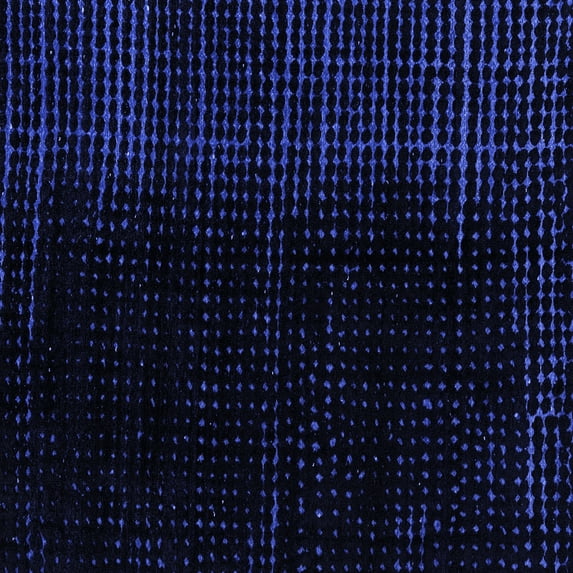 Ahgly Company Indoor Square Abstract Blue Modern Area Rugs, 5' Square