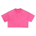 thumbnail image 7 of WEIGFI Workout Tshirts For Women Cotton Loose Fit Cropped Tops Yoga Running Crew Neck Short Sleeve Lightweight Clothes Solid Color Trendy Relaxed Beach Everyday Wear,Pink,XL, 7 of 7