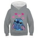 thumbnail image 2 of 2022 nuevas sudaderas con capucha de punto para niñas, sudadera de manga larga para otoño e invierno, jerséis Harajuku, serie de Disney Stich, Tops informales con capucha de 150cm Gao Jinjia LED, 2 of 2